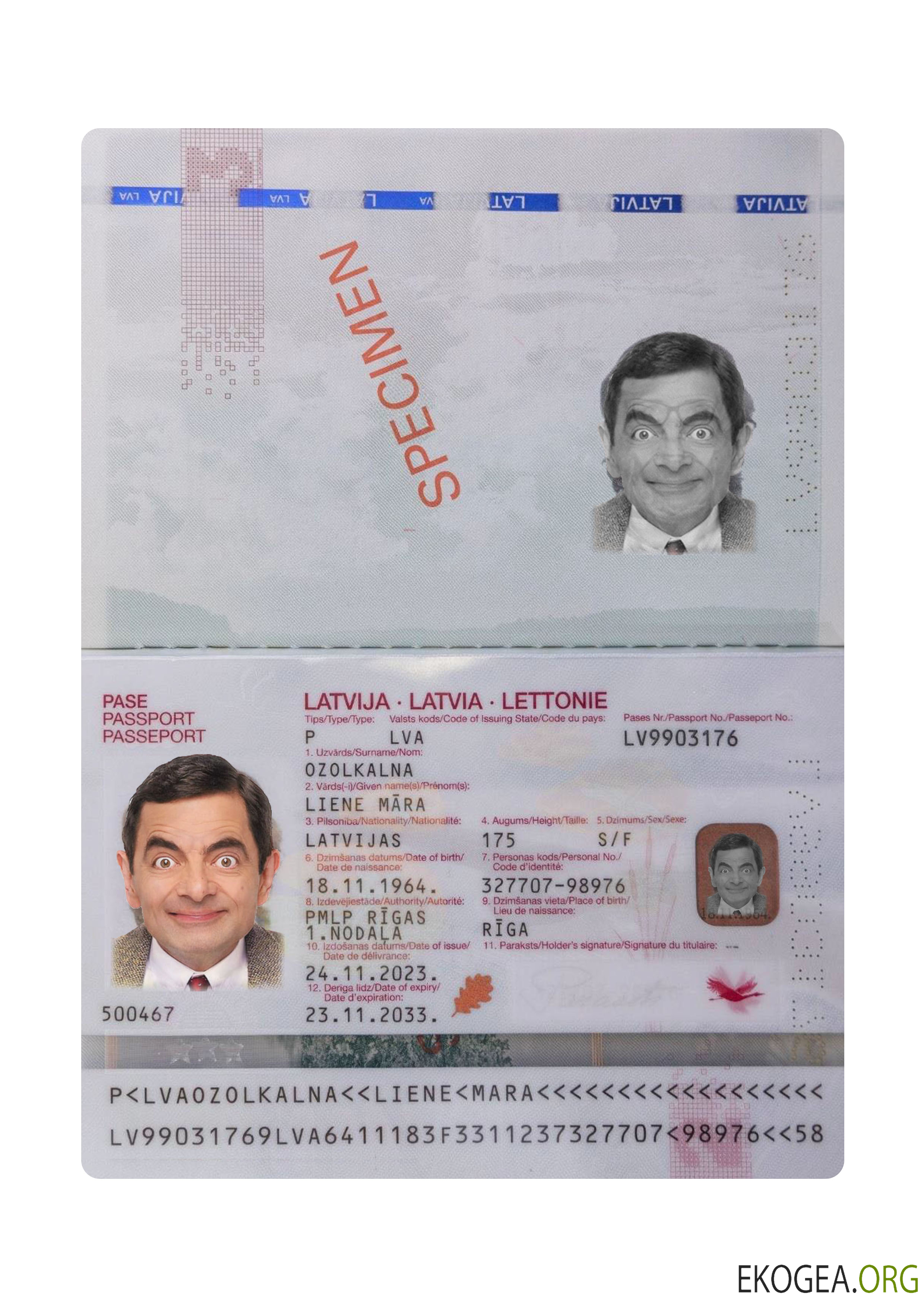 Passeport letton 2023 présent